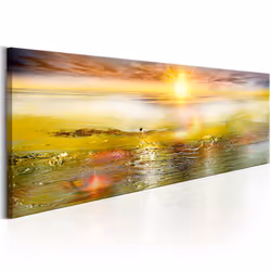 Planete Discount PD10181-150-50, Paysage marin, Vert, Orange, Rose, Jaune, Panneaux MDF, 1500 mm, 20 mm, 500 mm