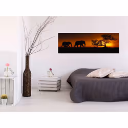 Tableau Elephant Family Orange - PD8483-150-50