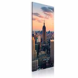 Planete Discount PD12243-45-135, New York, Beige, Bleu, Gris, Orange, Blanc, Panneaux MDF, 450 mm, 20 mm, 1350 mm