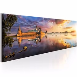 Planete Discount PD10210-135-45, Levers et couchers de soleil, Beige, Bleu, Violet, Jaune, Panneaux MDF, 1350 mm, 20 mm, 450  ...