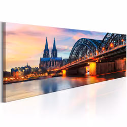 Planete Discount PD12253-150-50, Villes du monde, Bleu, Marron, Orange, Rose, Panneaux MDF, 1500 mm, 20 mm, 500 mm