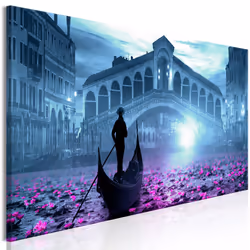Planete Discount PD12256-135-45, Venise, Bleu, Rose, Panneaux MDF, 1350 mm, 20 mm, 450 mm