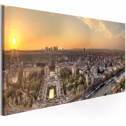 Planete Discount PD12258-135-45, Paris, Bleu, Vert, Gris, Orange, Panneaux MDF, 1350 mm, 20 mm, 450 mm