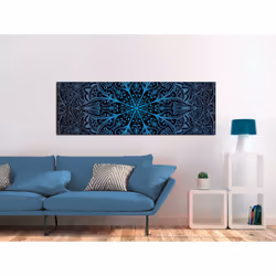 Tableau Zen Feathers (1 Part) Blue Narrow - PD12645-150-50