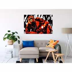 Tableau Pop Art Monkey 1 Pièce Narrow Red - PD8488-120-80
