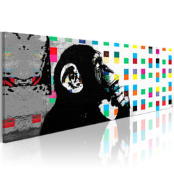 Tableau Banksy The Thinker Monkey wide - PD8490-150-50