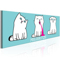 Tableau Miezekotze Cat Trio Blue - PD8500-150-50