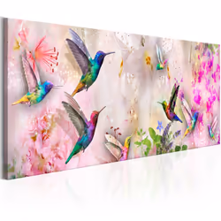 Planete Discount PD8505-150-50, Oiseaux, Multicolore, Rose, Panneaux MDF, 1500 mm, 20 mm, 500 mm