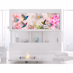 Tableau Colourful Hummingbirds 1 Pièce Narrow - PD8505-150-50