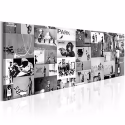 Planete Discount PD8512-150-50, Banksy, Noir, Blanc, Panneaux MDF, 1500 mm, 20 mm, 500 mm