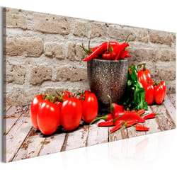Tableau Nature morte Red Vegetables (1 Part) Brick Narrow - PD11861-150-50
