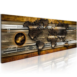 Tableau Cartes du monde The Golden Map - PD11783-150-50