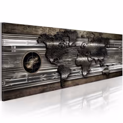 Planete Discount PD11785-150-50, Noir, Marron, Métallique, Argent, Panneaux MDF, 1500 mm, 20 mm, 500 mm