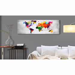 Tableau Cartes du monde World Map: Coloured Revolution - PD11789-150-50