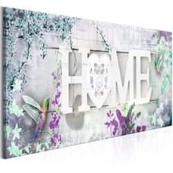Tableau Fleurs Home and Hummingbirds (1 Part) Green Narrow - PD11379-150-50
