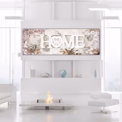 Tableau Fleurs Home and Hummingbirds (1 Part) Beige Narrow - PD11380-150-50