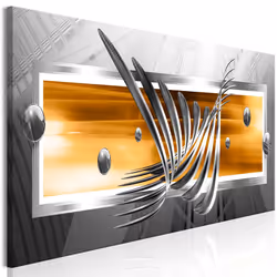 Planete Discount PD9374-150-50, Moderne, Orange, Argent, Blanc, Panneaux MDF, 1500 mm, 20 mm, 500 mm