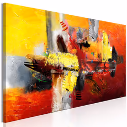Planete Discount PD9376-150-50, Moderne, Noir, Gris, Orange, Rouge, Jaune, Panneaux MDF, 1500 mm, 20 mm, 500 mm