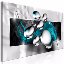Planete Discount PD9391-150-50, Moderne, Noir, Gris, Argent, Turquoise, Panneaux MDF, 1500 mm, 20 mm, 500 mm