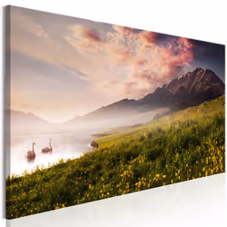 Planete Discount PD10215-150-50, Montagne, Bleu, Marron, Vert, Rose, Blanc, Jaune, Panneaux MDF, 1500 mm, 20 mm, 500 mm
