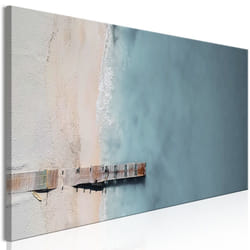 Tableau Sea and Wooden Bridge (1 Part) Narrow Grey - PD10219-150-50