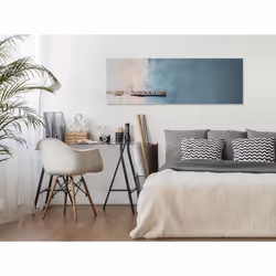 Tableau Sea and Wooden Bridge (1 Part) Narrow Grey - PD10219-150-50
