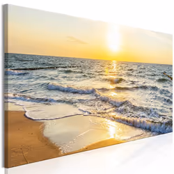 Planete Discount PD10226-150-50, Paysage marin, Or, Vert, Gris, Orange, Panneaux MDF, 1500 mm, 20 mm, 500 mm