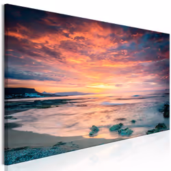 Planete Discount PD10229-150-50, Paysage marin, Beige, Gris, Rouge, Panneaux MDF, 1500 mm, 20 mm, 500 mm