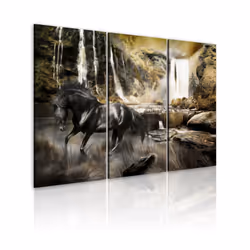 Planete Discount PD8514-120-80, Chevaux, Gris, Orange, Panneaux MDF, 1200 mm, 20 mm, 800 mm