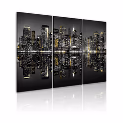 Planete Discount PD12263-120-80, New York, Noir, Orange, Blanc, Panneaux MDF, 1200 mm, 20 mm, 800 mm