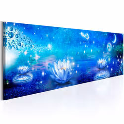 Planete Discount PD11385-150-50, Fleurs variées, Bleu, Vert, Blanc, Panneaux MDF, 1500 mm, 20 mm, 500 mm