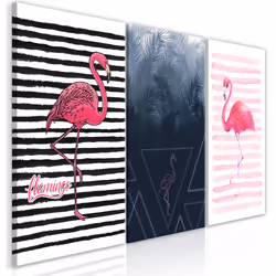 Planete Discount PD8515-120-60, Oiseaux, Noir, Rose, Blanc, Panneaux MDF, 1200 mm, 20 mm, 600 mm