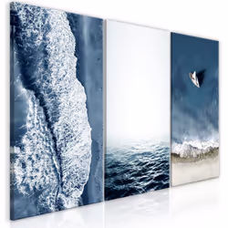 Planete Discount PD10234-60-30, Paysage marin, Beige, Bleu, Vert, Gris, Panneaux MDF, 600 mm, 20 mm, 300 mm