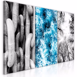 Planete Discount PD10236-60-30, Noir, Bleu, Blanc, Panneaux MDF, 600 mm, 20 mm, 300 mm