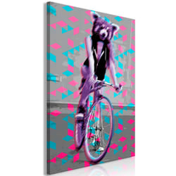 Tableau Raccoon On The Bike (1 Part) Vertical - PD9412-80-120