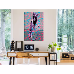 Tableau Raccoon On The Bike (1 Part) Vertical - PD9412-80-120