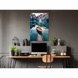 Tableau Boats In Dolomites (1 Part) Vertical - PD10253-80-120