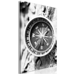 Tableau Vintage Black and White Compass (1 Part) Vertical - PD12475-80-120