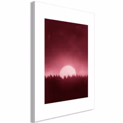 Planete Discount PD10259-80-120, Paysage nocturne, Noir, Rose, Blanc, Panneaux MDF, 800 mm, 20 mm, 1200 mm
