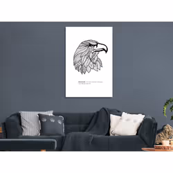 Tableau Eagle of Freedom 1 Pièce Vertical - PD8527-80-120