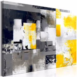 Planete Discount PD9416-120-80, Moderne, Gris, Jaune, Panneaux MDF, 1200 mm, 20 mm, 800 mm
