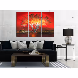 Tableau Fiery Sky (3 Parts) - PD9429-120-80