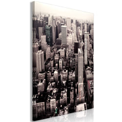Tableau Villes Manhattan In Sepia (1 Part) Vertical - PD12274-80-120