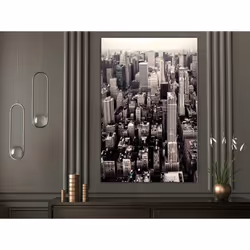 Tableau Villes Manhattan In Sepia (1 Part) Vertical - PD12274-80-120