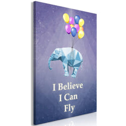Tableau Flying Elephant 1 Pièce Vertical - PD8536-80-120