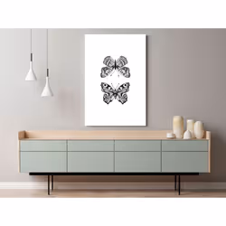 Tableau Two Butterflies 1 Pièce Vertical - PD8539-80-120