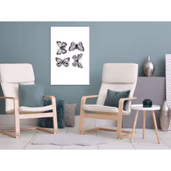 Tableau Four Butterflies 1 Pièce Vertical - PD8541-80-120