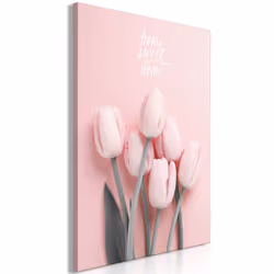 Planete Discount PD11406-80-120, Tulipes, Vert, Rose, Blanc, Panneaux MDF, 800 mm, 20 mm, 1200 mm