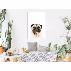 Tableau Pug 1 Pièce Vertical - PD8544-80-120