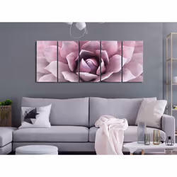 Tableau Fleurs Agave (5 Parts) Narrow Pink - PD11408-225-90